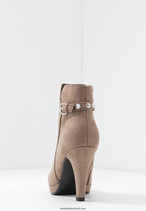 mulheres botas de salto alto taupe F4BZ0D1987 Anna Field