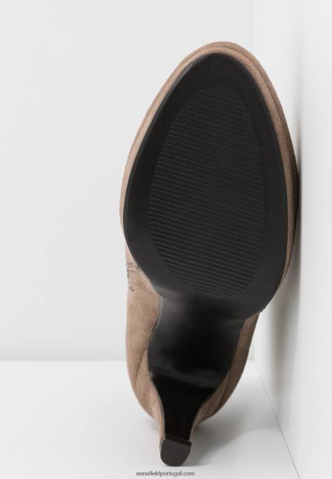 mulheres botas de salto alto taupe F4BZ0D1987 Anna Field