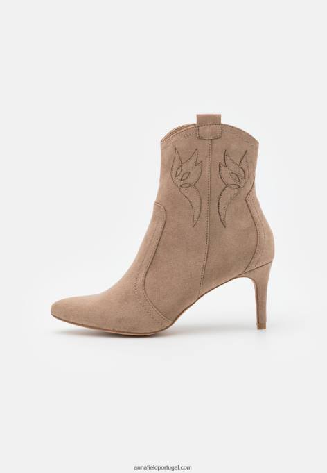 mulheres botas de salto alto taupe F4BZ0D2048 Anna Field