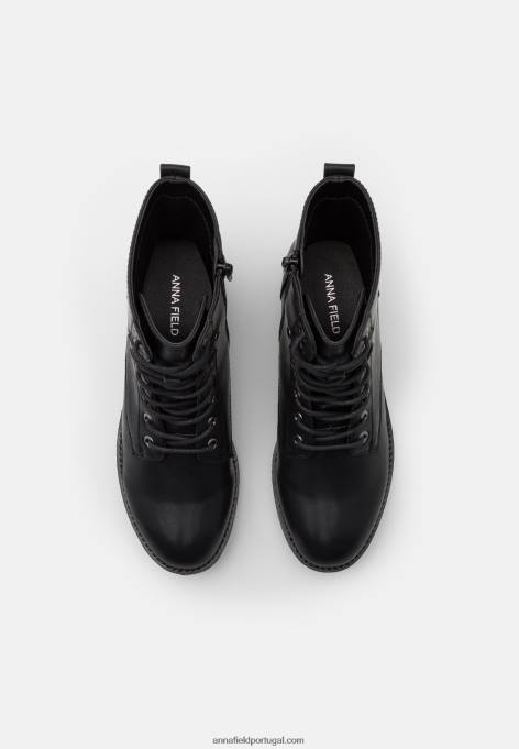 mulheres botas pretas com cadarço F4BZ0D2013 Anna Field