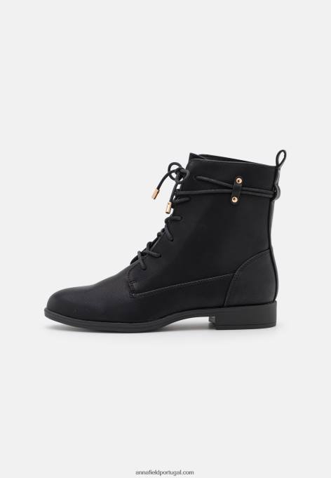 mulheres botas pretas com cadarço F4BZ0D2016 Anna Field