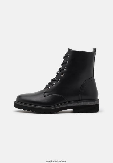 mulheres botas pretas com cadarço F4BZ0D2019 Anna Field
