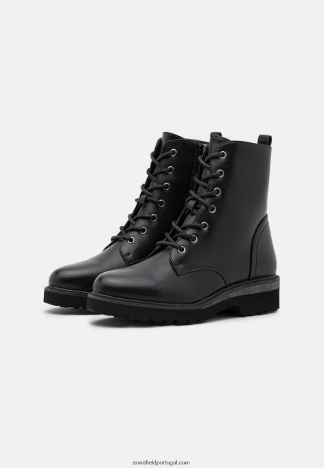 mulheres botas pretas com cadarço F4BZ0D2019 Anna Field