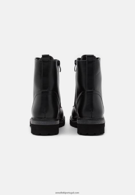 mulheres botas pretas com cadarço F4BZ0D2019 Anna Field