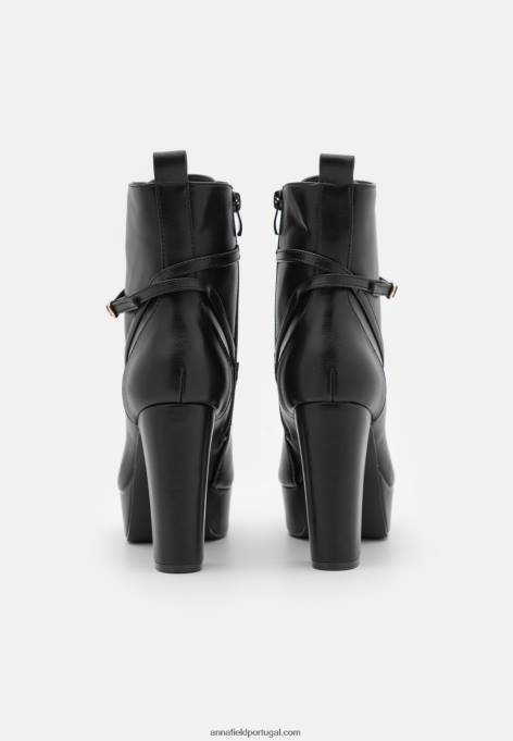 mulheres botas pretas com cadarço F4BZ0D2020 Anna Field