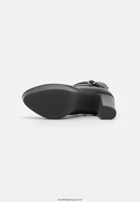 mulheres botas pretas com cadarço F4BZ0D2020 Anna Field