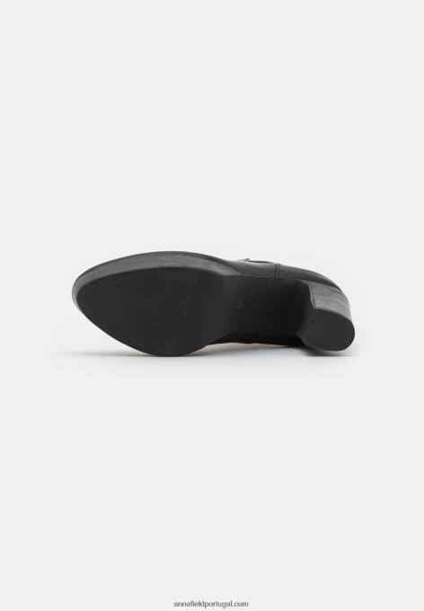 mulheres botim plataforma preto F4BZ0D2061 Anna Field
