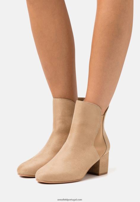 mulheres botins clássicos bege F4BZ0D1892 Anna Field