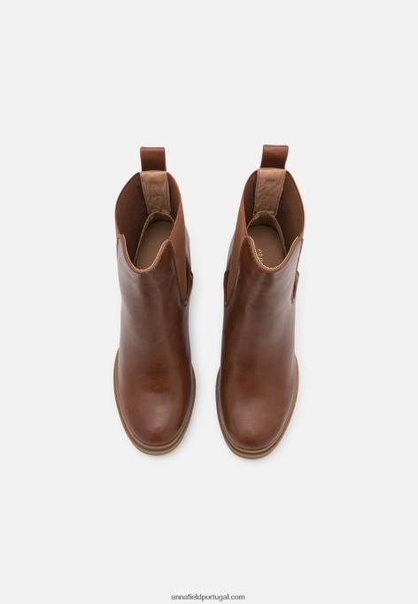 mulheres botins clássicos conhaque F4BZ0D1920 Anna Field