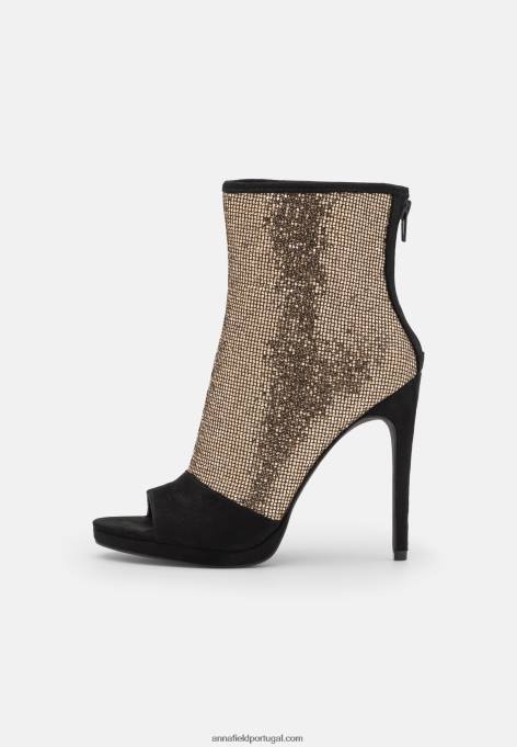 mulheres botins clássicos de ouro F4BZ0D1915 Anna Field