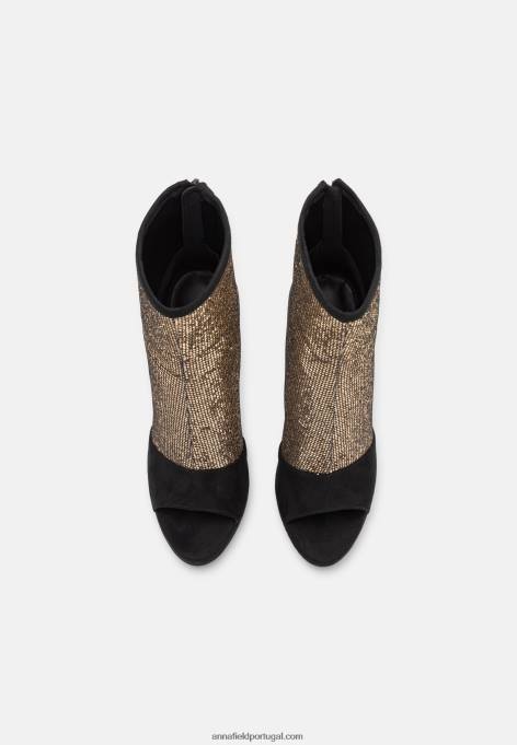 mulheres botins clássicos de ouro F4BZ0D1915 Anna Field