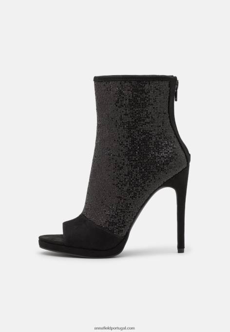 mulheres botins clássicos pretos F4BZ0D1929 Anna Field