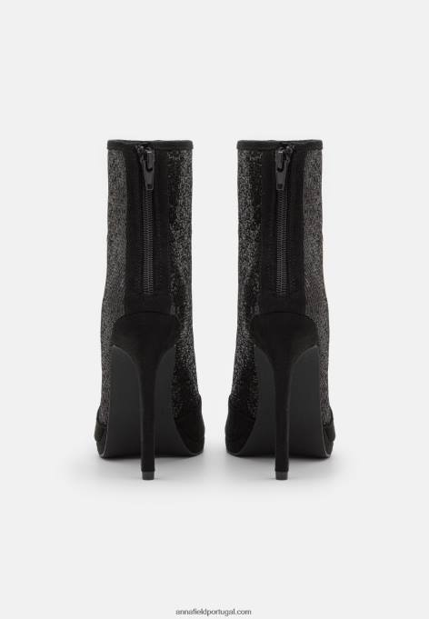 mulheres botins clássicos pretos F4BZ0D1929 Anna Field