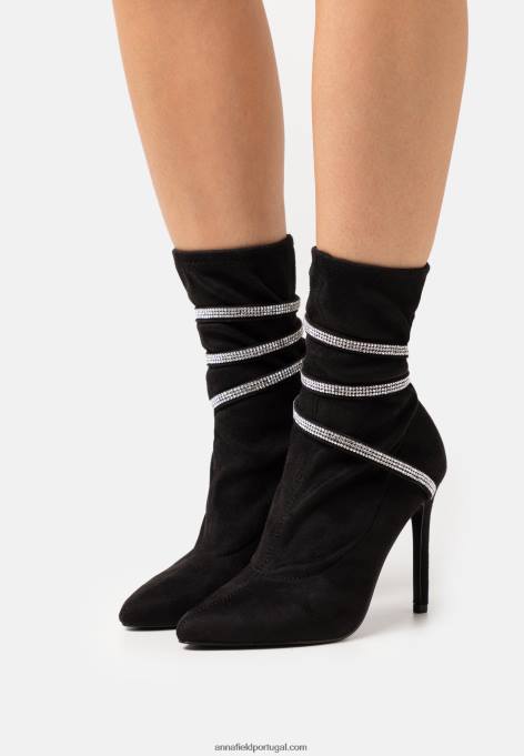 mulheres botins clássicos pretos F4BZ0D1939 Anna Field