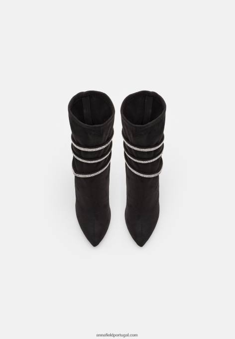 mulheres botins clássicos pretos F4BZ0D1939 Anna Field
