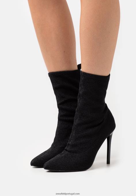 mulheres botins clássicos pretos F4BZ0D1944 Anna Field