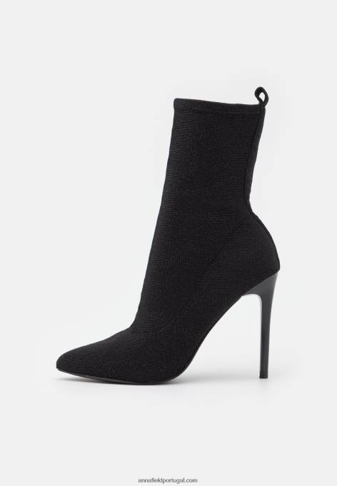 mulheres botins clássicos pretos F4BZ0D1944 Anna Field