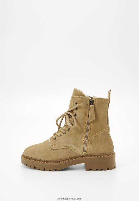 mulheres botins com cadarço bege F4BZ0D2028 Anna Field