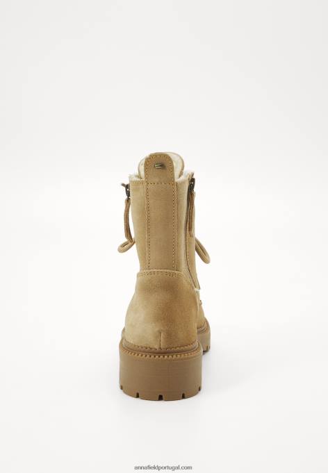 mulheres botins com cadarço bege F4BZ0D2028 Anna Field