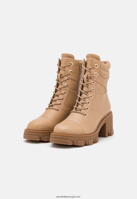 mulheres botins com cadarço bege F4BZ0D2039 Anna Field
