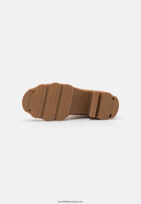 mulheres botins com cadarço bege F4BZ0D2039 Anna Field