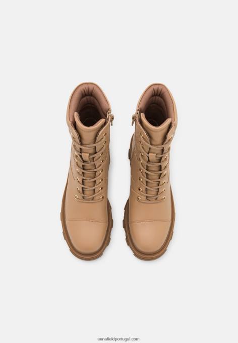 mulheres botins com cadarço bege F4BZ0D2039 Anna Field