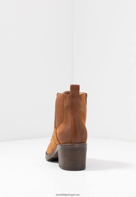 mulheres botins conhaque F4BZ0D1914 Anna Field