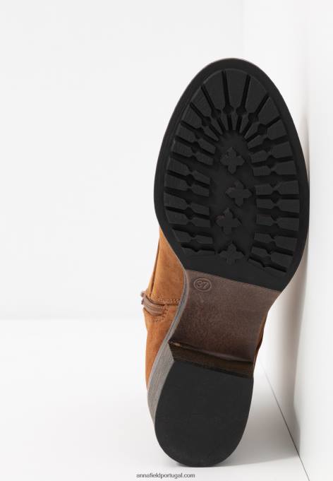 mulheres botins conhaque F4BZ0D1914 Anna Field