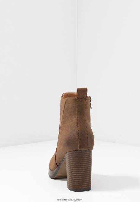 mulheres botins conhaque F4BZ0D1991 Anna Field