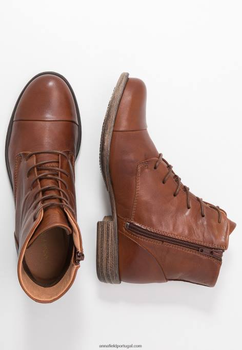 mulheres botins de couro botins conhaque F4BZ0D1999 Anna Field