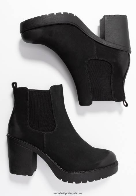 mulheres botins de inverno botas pretas F4BZ0D1901 Anna Field