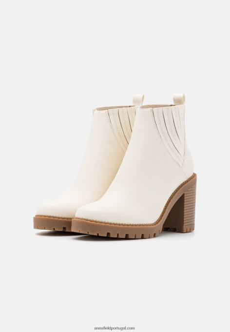 mulheres botins de salto alto branco F4BZ0D1960 Anna Field