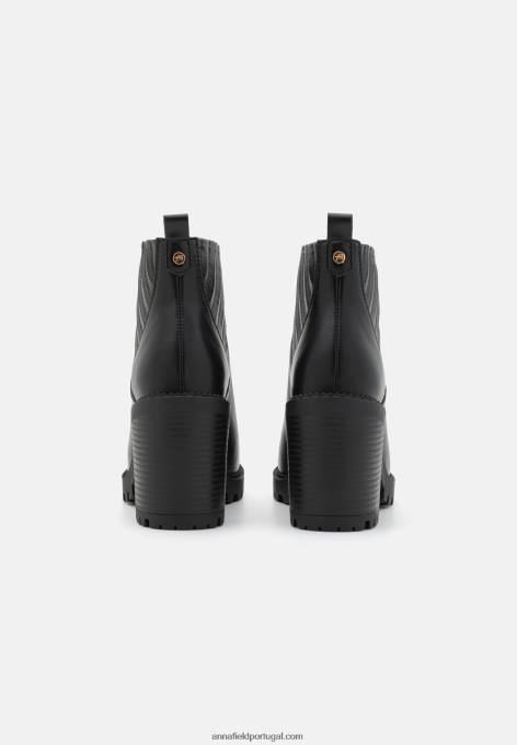 mulheres botins de salto alto preto F4BZ0D1900 Anna Field