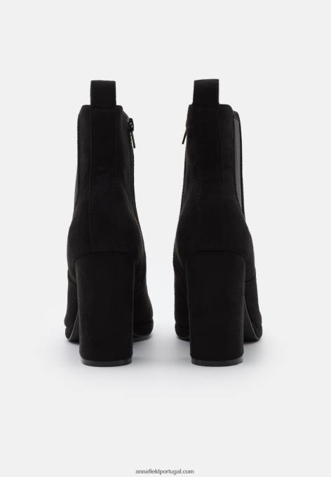 mulheres botins de salto alto preto F4BZ0D1997 Anna Field