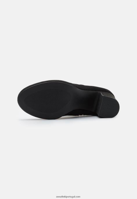 mulheres botins de salto alto preto F4BZ0D1997 Anna Field