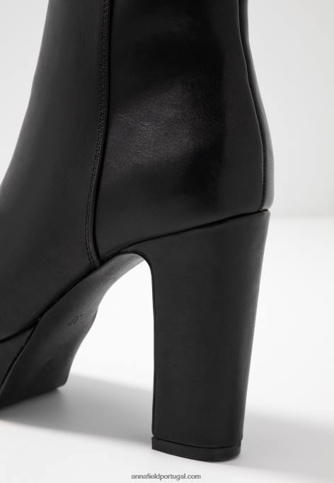 mulheres botins de salto alto preto F4BZ0D2059 Anna Field