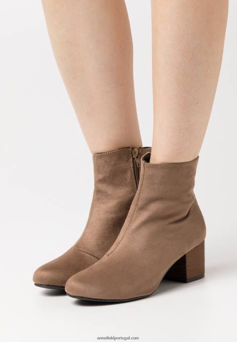 mulheres botins taupe F4BZ0D1906 Anna Field