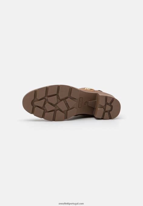 mulheres botins taupe com cadarço F4BZ0D1907 Anna Field