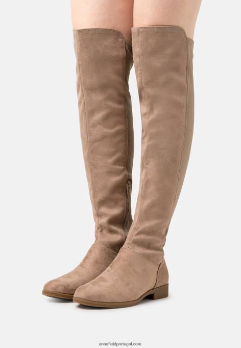 mulheres bota over the knee bege F4BZ0D2237 Anna Field