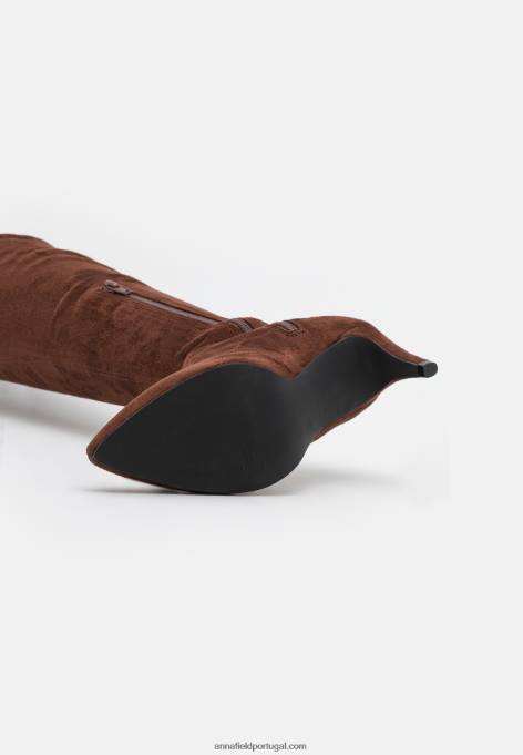 mulheres bota over the knee marrom F4BZ0D2234 Anna Field