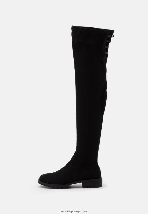 mulheres bota over the knee preta F4BZ0D2228 Anna Field