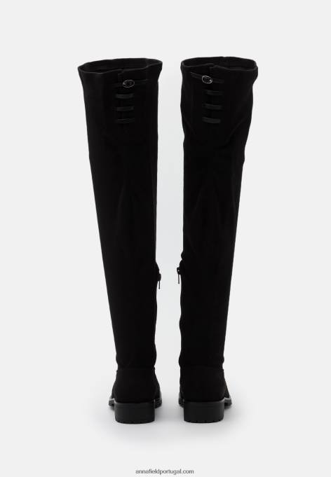 mulheres bota over the knee preta F4BZ0D2228 Anna Field