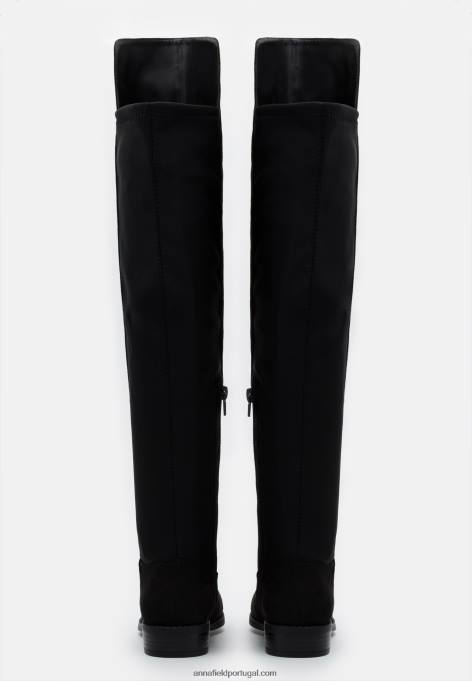 mulheres bota over the knee preta F4BZ0D2230 Anna Field