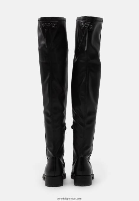 mulheres bota over the knee preta F4BZ0D2231 Anna Field