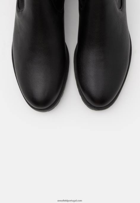 mulheres bota over the knee preta F4BZ0D2231 Anna Field