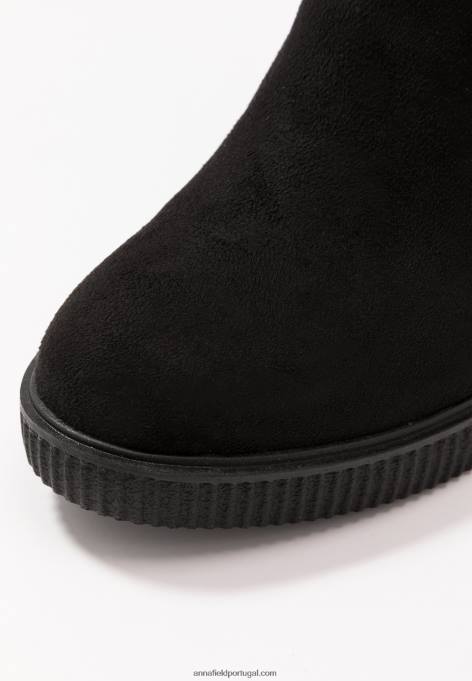 mulheres bota over the knee preta F4BZ0D2236 Anna Field