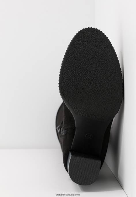 mulheres bota over the knee preta F4BZ0D2236 Anna Field