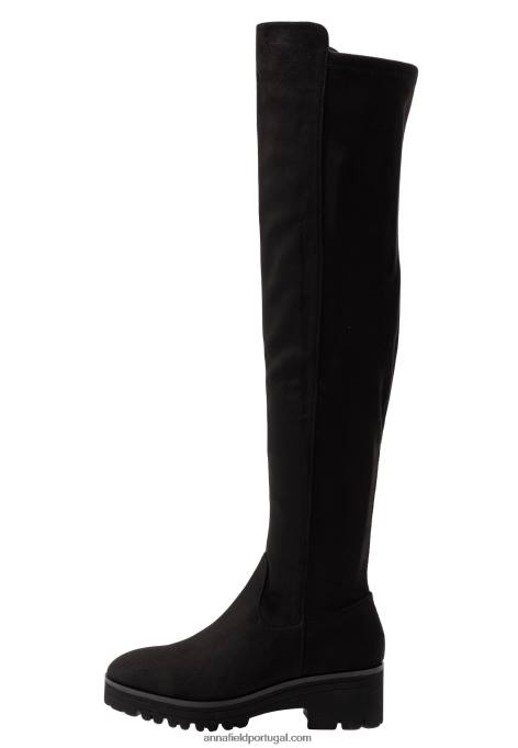mulheres bota over the knee preta F4BZ0D2244 Anna Field