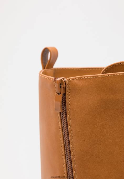 mulheres botas de amarrar conhaque F4BZ0D2221 Anna Field