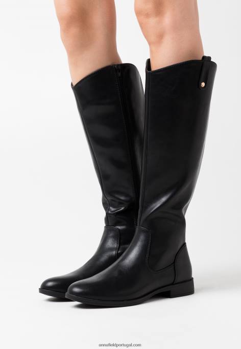 mulheres botas de conforto pretas F4BZ0D2189 Anna Field